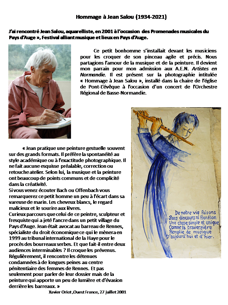 Exposition avec les A.E.N Artistes en Normandie à Avranches du 12 au 14 septembre